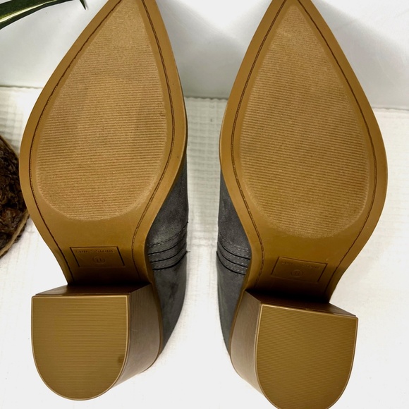 Sun + Stone Deyzaa Metallic Pointed Toe Mules, Grey, 11 - Picture 9 of 10